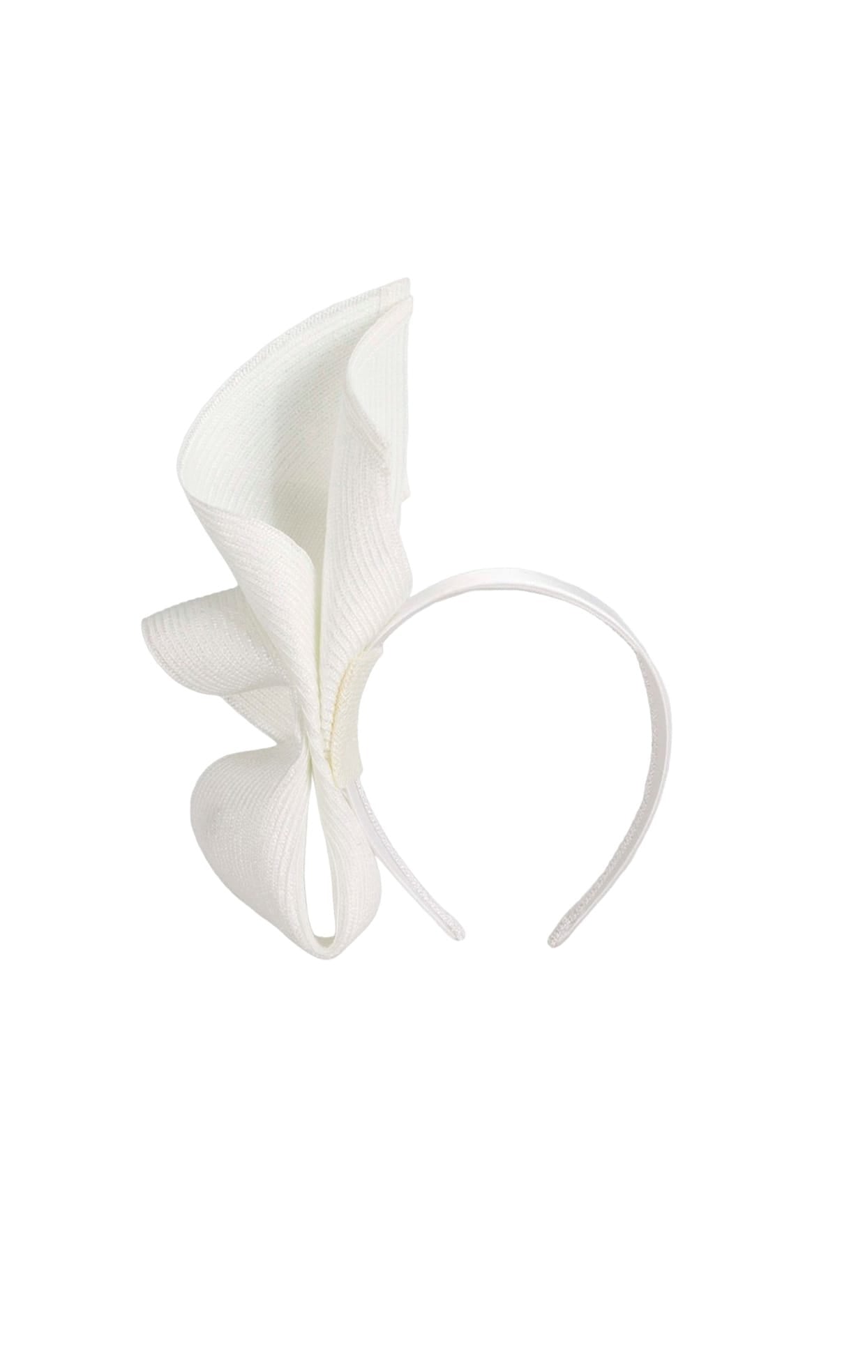 Headwear OS / WHITE MARGOT FASCINATOR IN WHITE