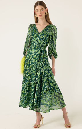orchid paradise cocktail midi wrap dress product info and reviews Silk Rayon Events Colour:GOLD METALLIC gold-metallic Ynynloco Women's Casual Long The flattering V