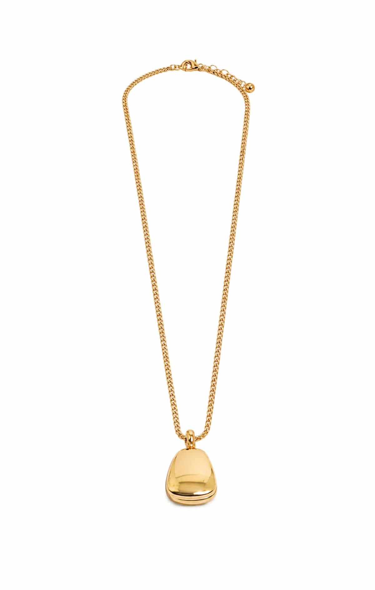 Necklaces OS / GOLD PENDANT DROP LONG NECKLACE IN GOLD