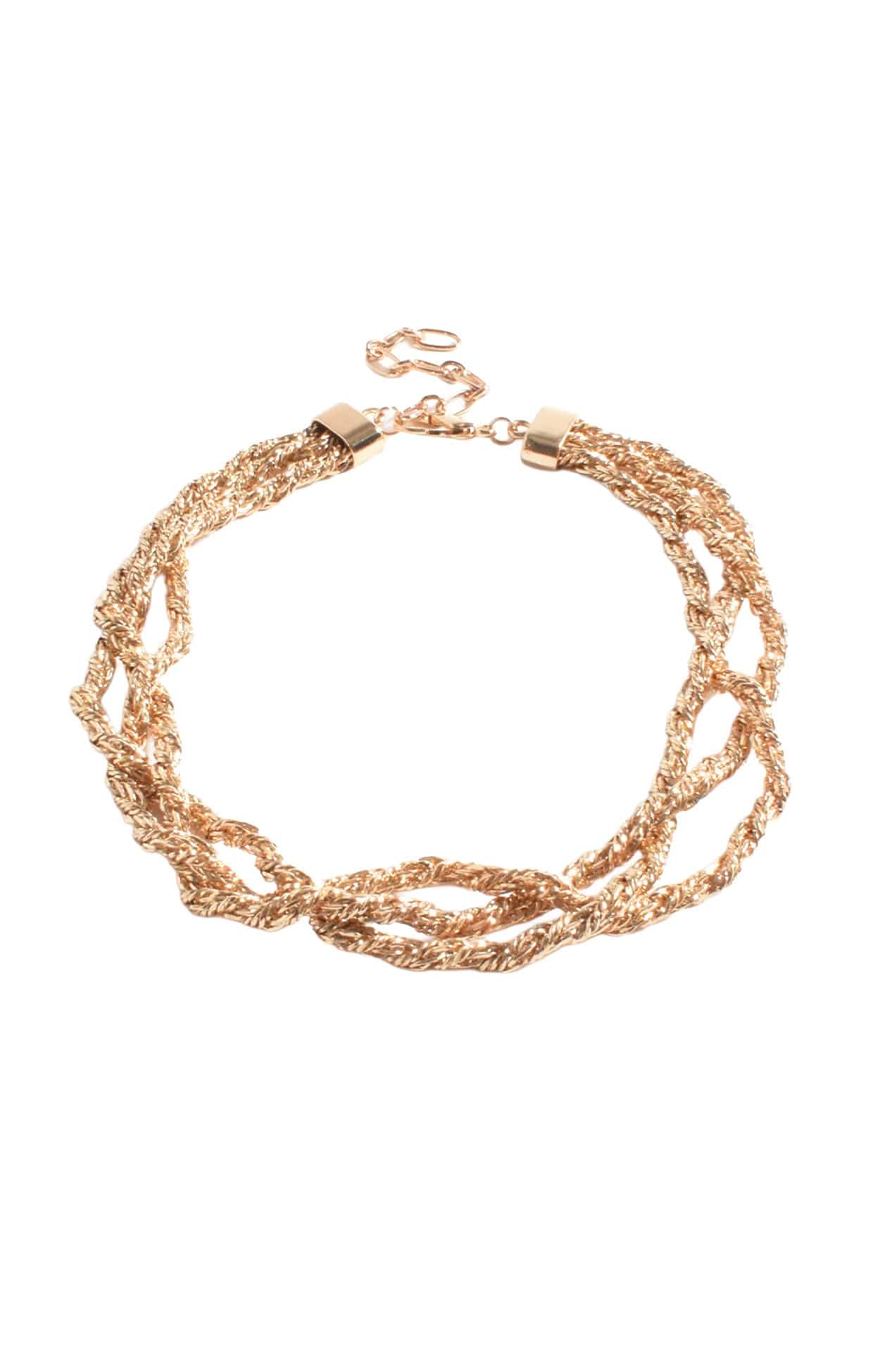 Necklaces OS / GOLD PLAITED CHAIN NECKLACE IN GOLD