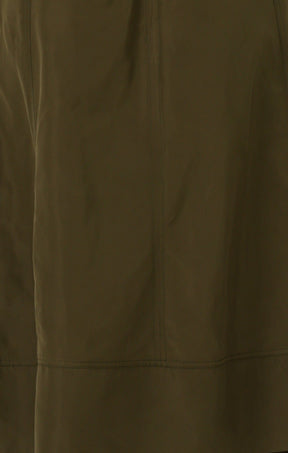 Skirts Multi Occasion PLEATED A-LINE SKIRT IN OLIVE