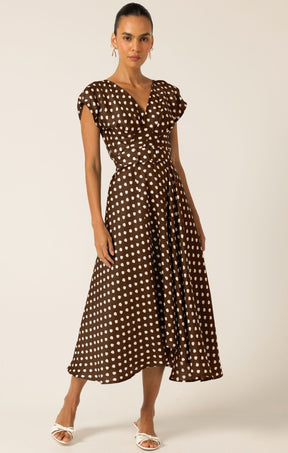 Dresses Multi Occasion DOTTIE WRAP MIDI DRESS