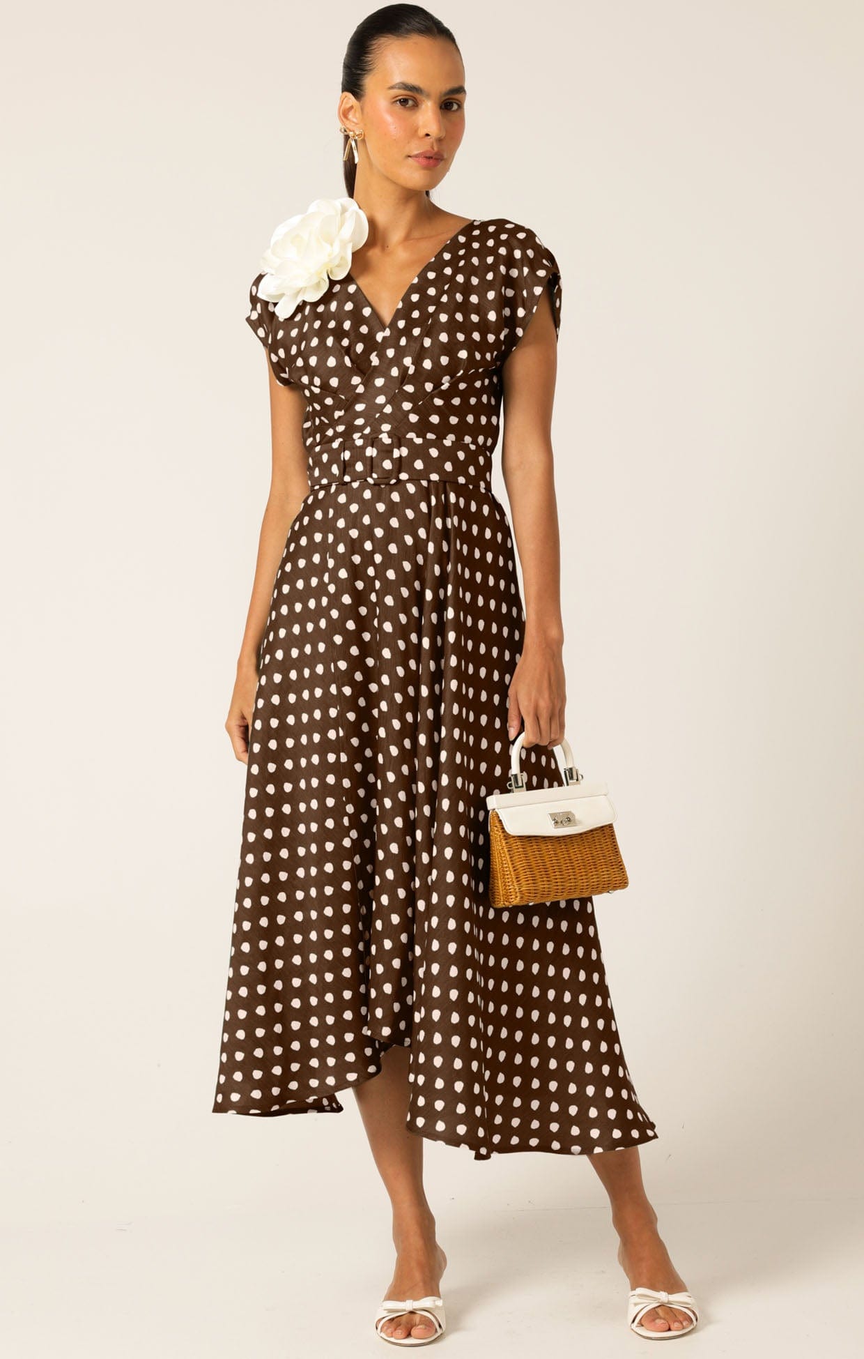 Dresses Multi Occasion DOTTIE WRAP MIDI DRESS