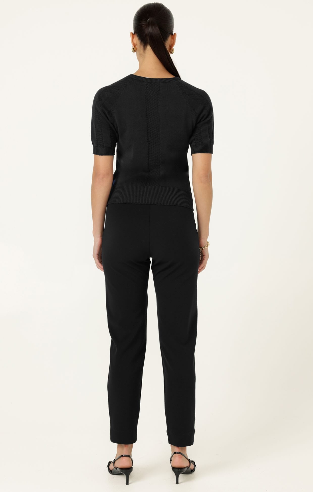 Knitwear RAGLAN KNIT TOP IN BLACK