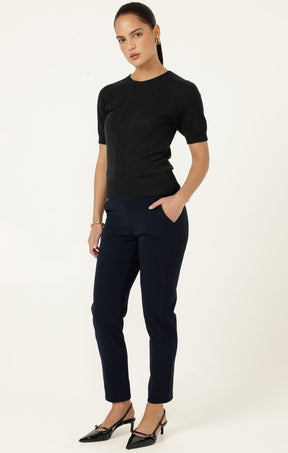 Knitwear RAGLAN KNIT TOP IN BLACK