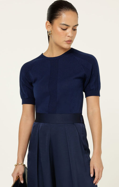 Knitwear RAGLAN KNIT TOP IN NAVY