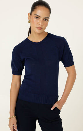 Knitwear RAGLAN KNIT TOP IN NAVY