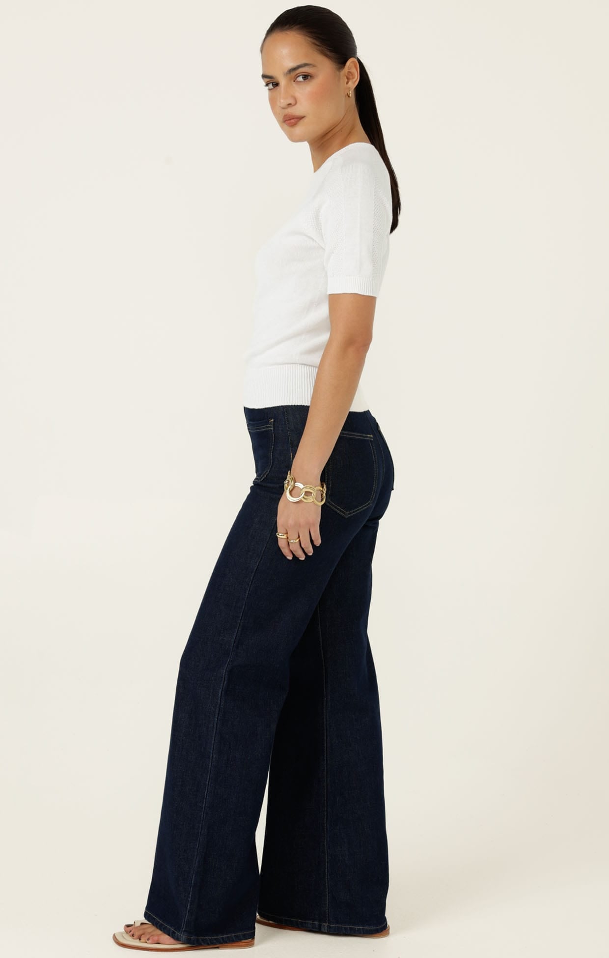 Knitwear RAGLAN KNIT TOP IN WHITE