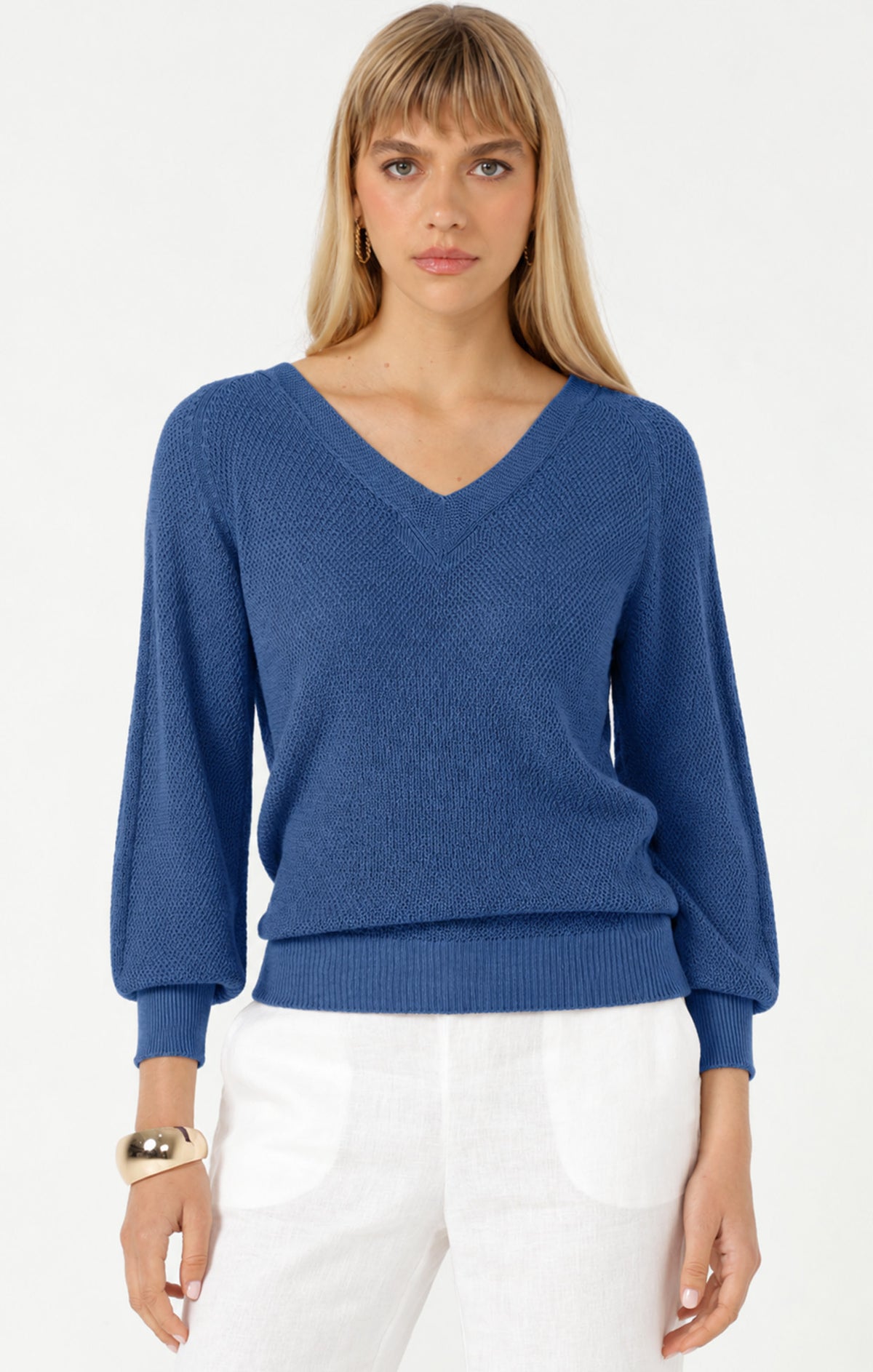 ROSANNA KNIT TOP IN BLUEBELL
