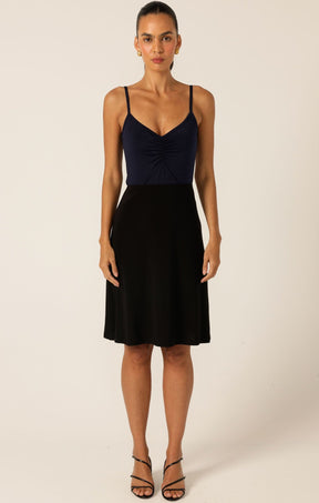 Tops Multi Occasion RUCHED GATHERED CAMI SLIP IN NAVY