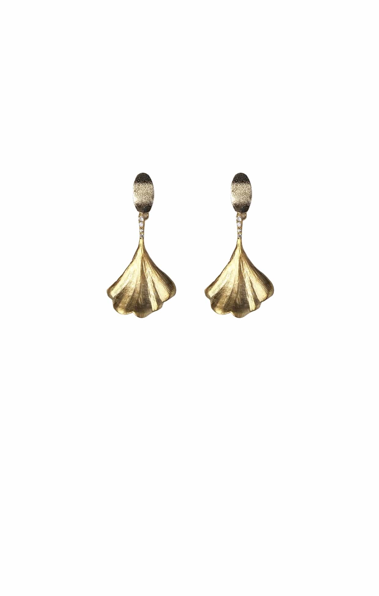 Earrings OS / GOLD CRYSTAL REMI FAN EARRING IN GOLD CRYSTAL