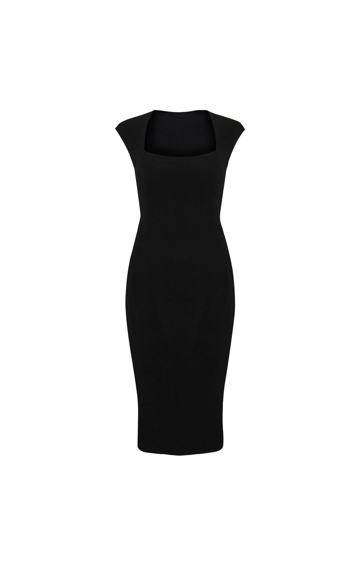 Dresses Multi Occasion IRIS CAP SLEEVE DRESS IN BLACK