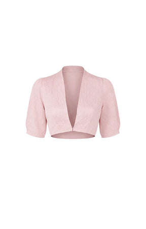 Jackets Multi Occasion TUCK SLEEVE JACKET IN PALE PINK