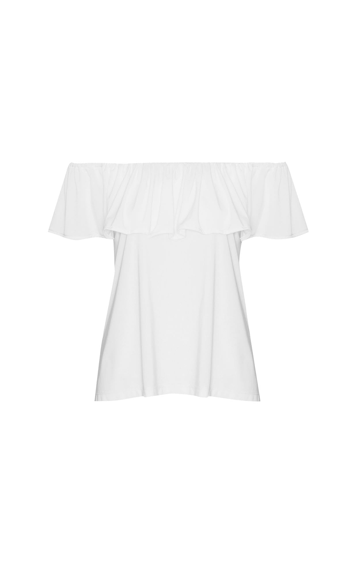 Tops Multi Occasion OFF SHOULDER FRILL TOP IN IVORY