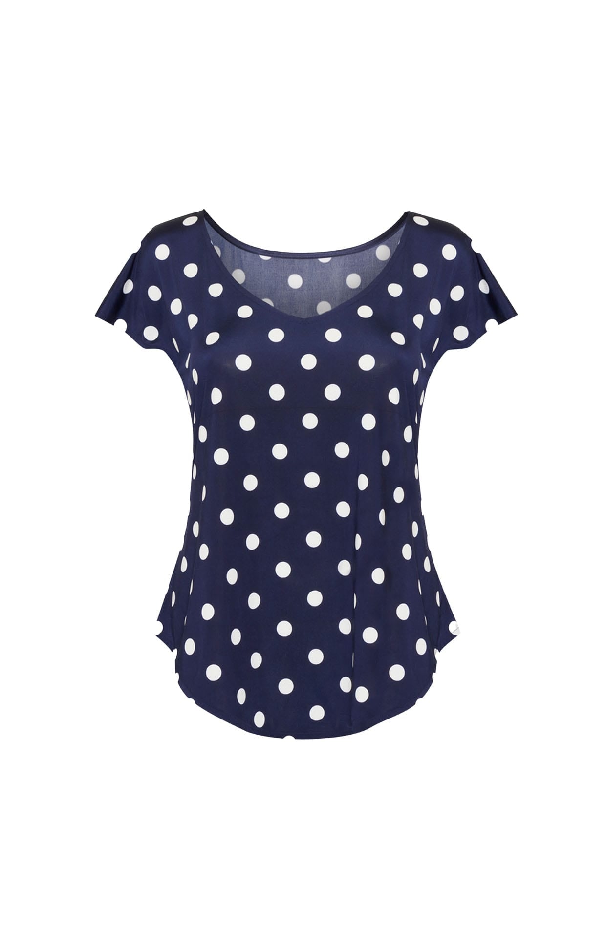 Tops Multi Occasion ANALIA TOP IN NAVY WHITE SPOT