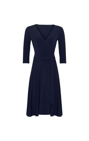 Dresses Multi Occasion REVERSE WRAP DRESS IN NAVY
