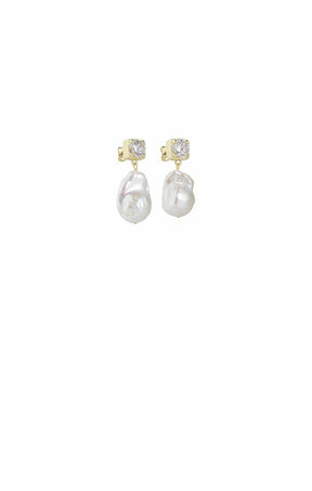 Earrings OS / PEARL SALLIE GOLD PEARL EARRINGS