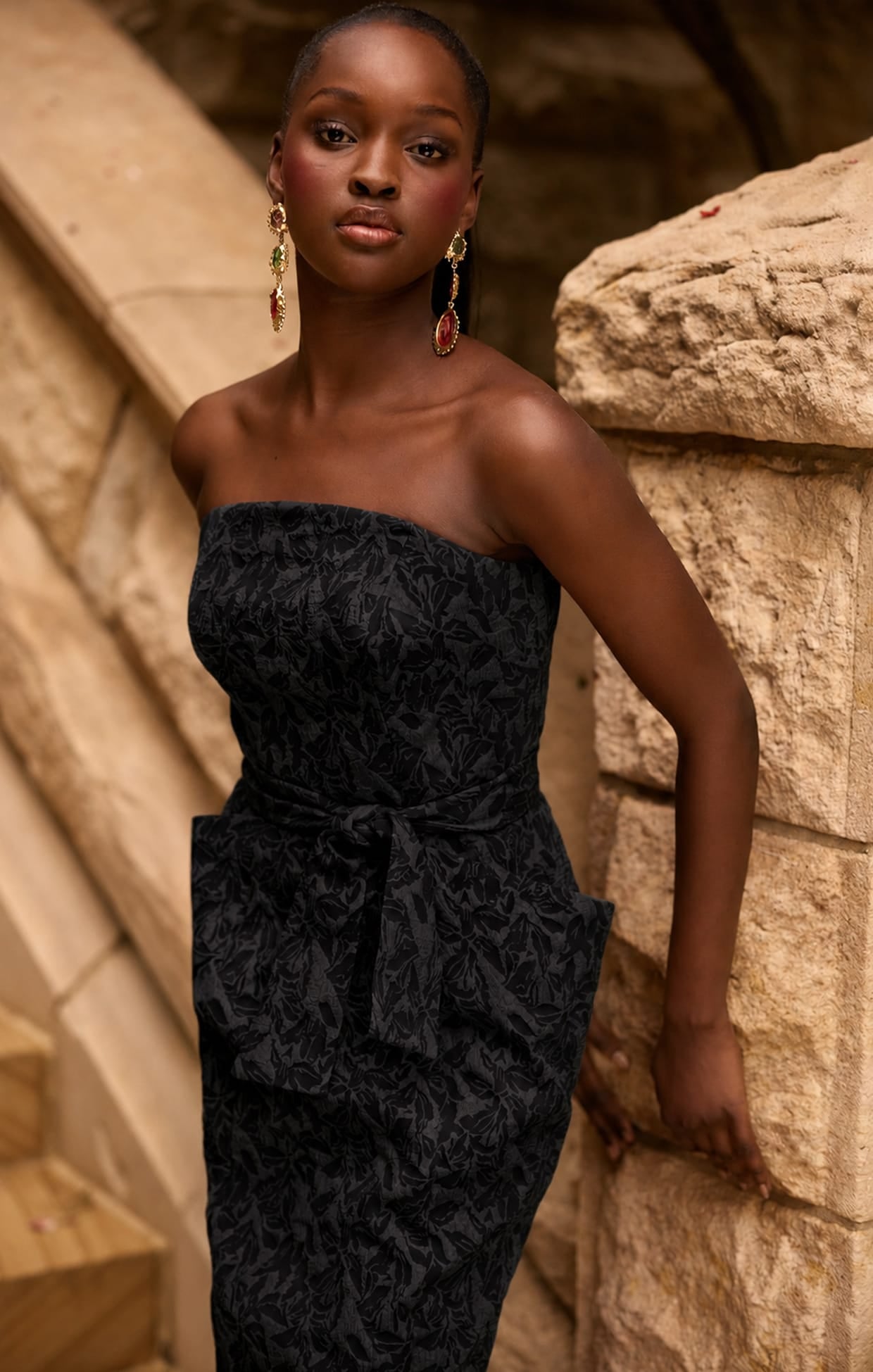 SAMBA DRESS AND BOLERO SET IN BLACK