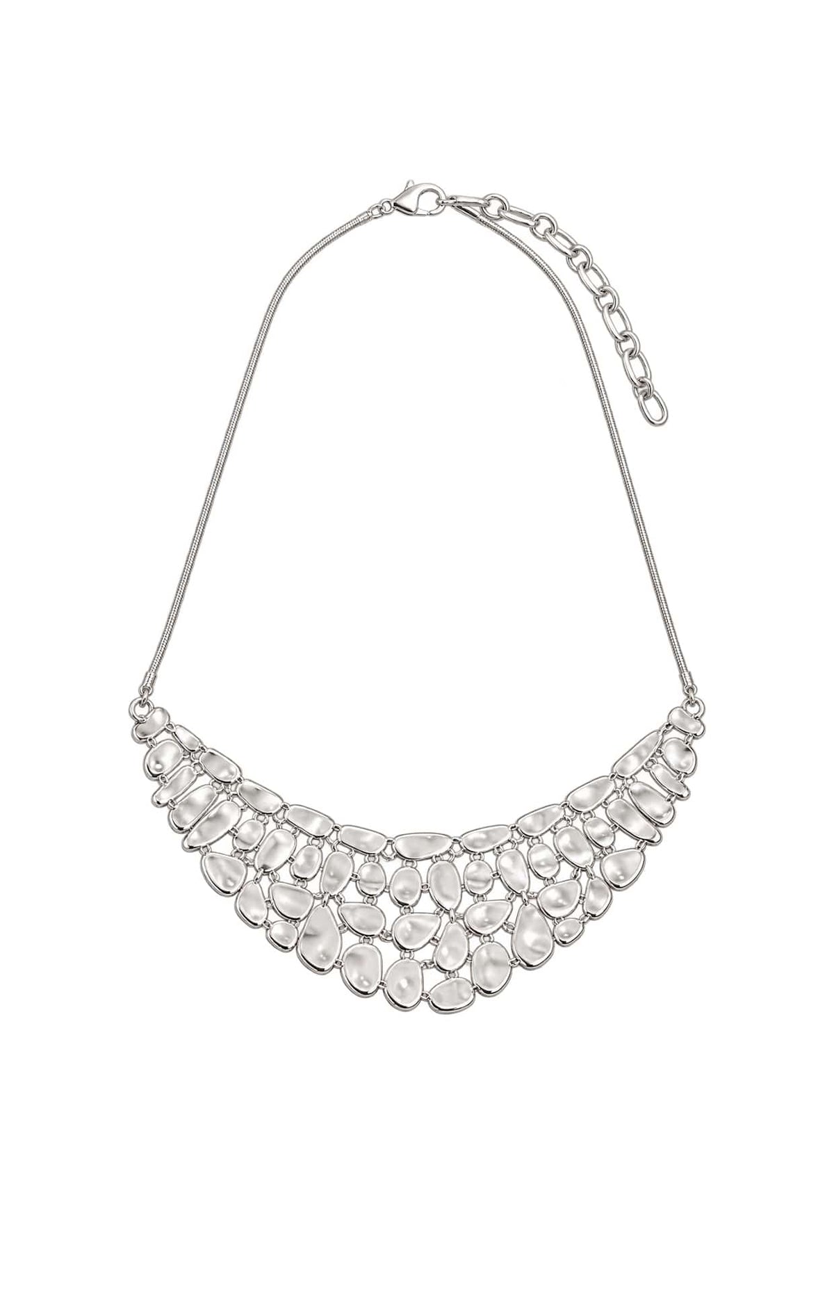Necklaces OS / SILVER SCULPTED SHAPE NECKLACE IN SILVER