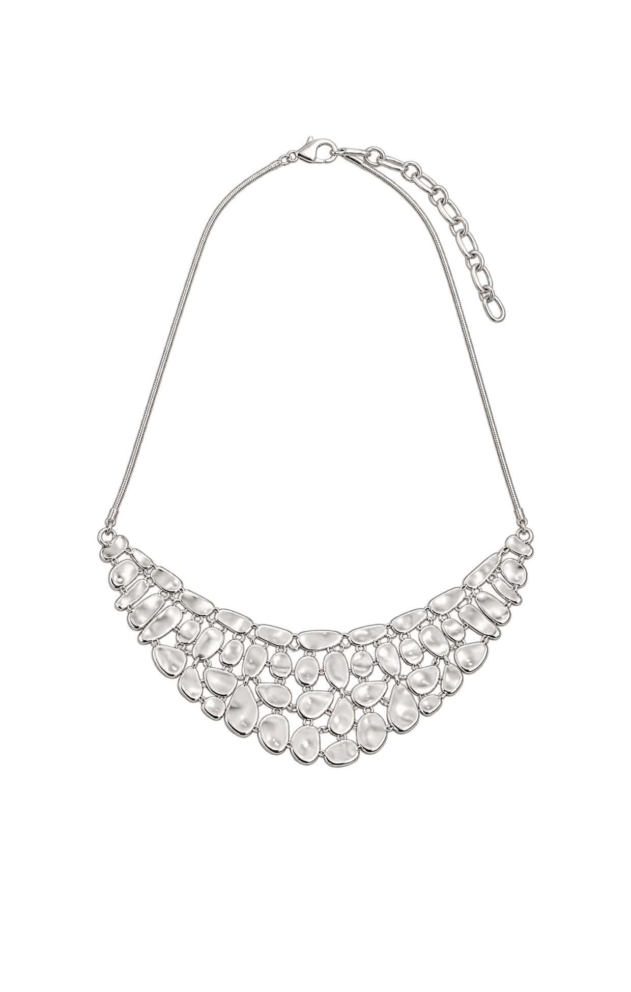 SCULPTED SHAPE NECKLACE IN SILVER
