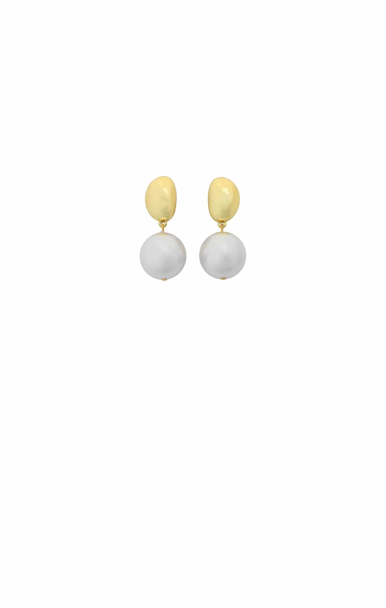Earrings OS / GOLD SELMA PEARL EARRINGS IN GOLD