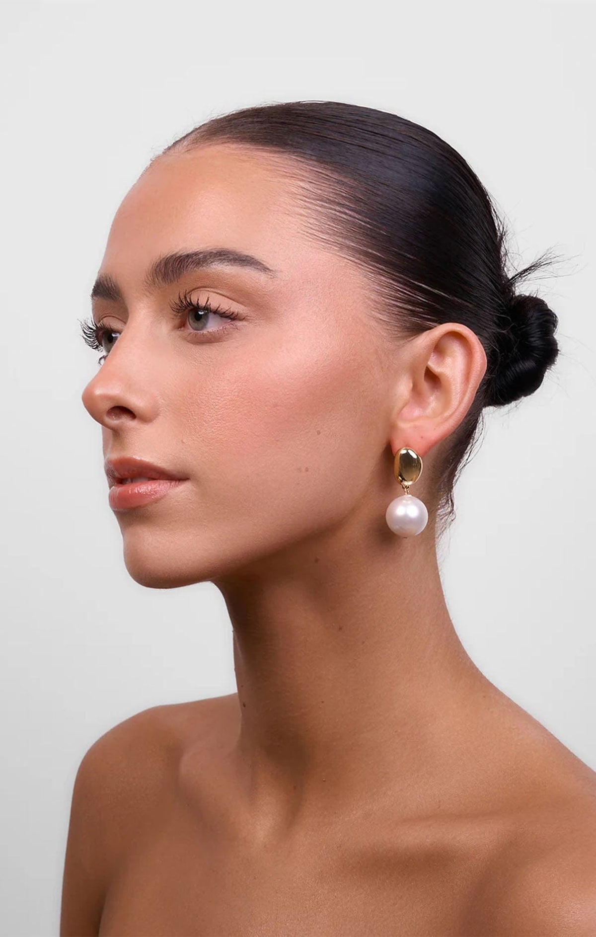 Earrings OS / GOLD SELMA PEARL EARRINGS IN GOLD