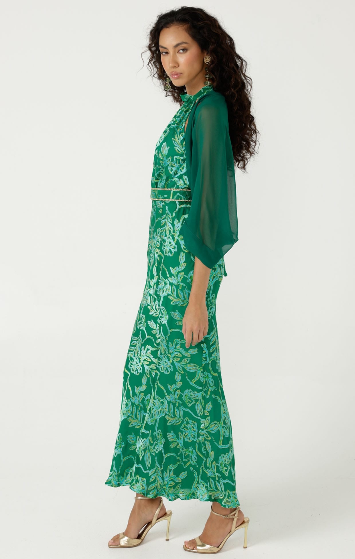 Jackets OS / GREEN SHEER KIMONO IN GREEN