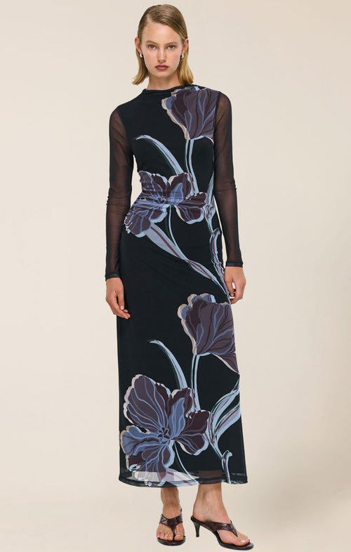 Dresses Multi Occasion STAS MESH DRESS IN MIDNIGHT FLORAL