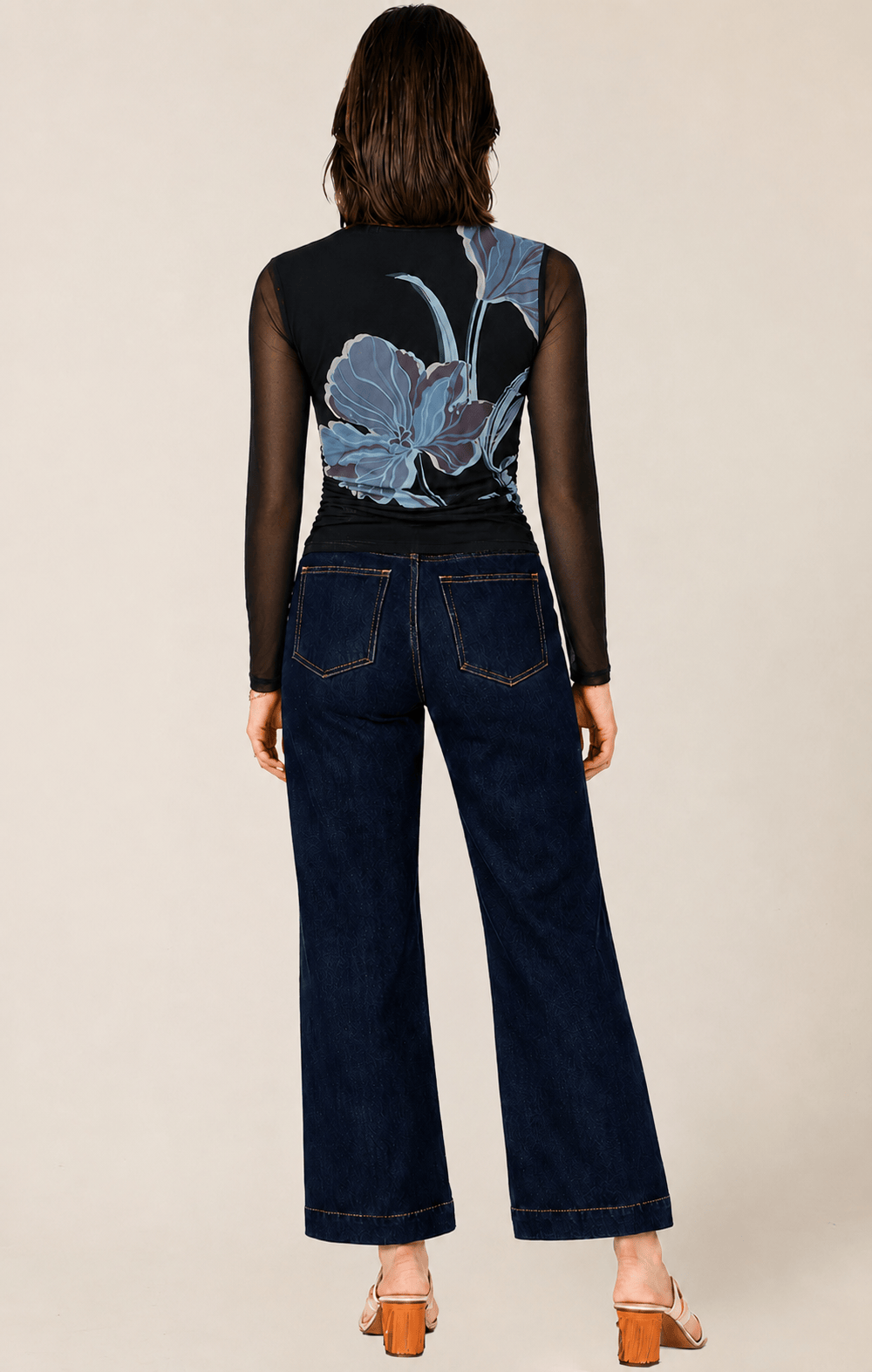 Tops Multi Occasion STAS MESH TOP IN MIDNIGHT FLORAL
