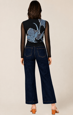 Tops Multi Occasion STAS MESH TOP IN MIDNIGHT FLORAL