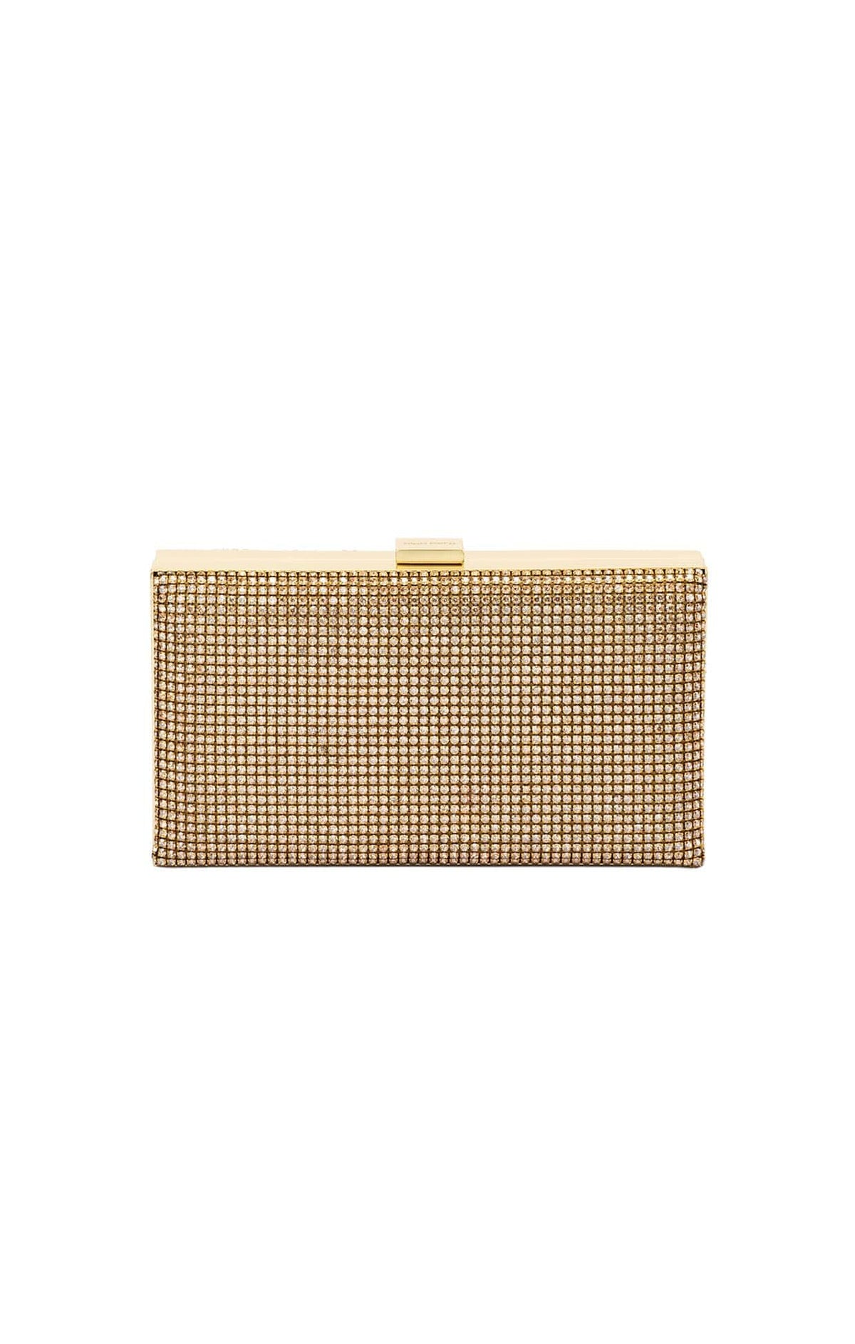 Bags OS / GOLD STEF CRYSTAL BOX CLUTCH BAG IN GOLD