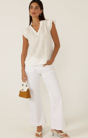 Pants Multi Occasion FREYA WIDE LEG JEAN IN WHITE