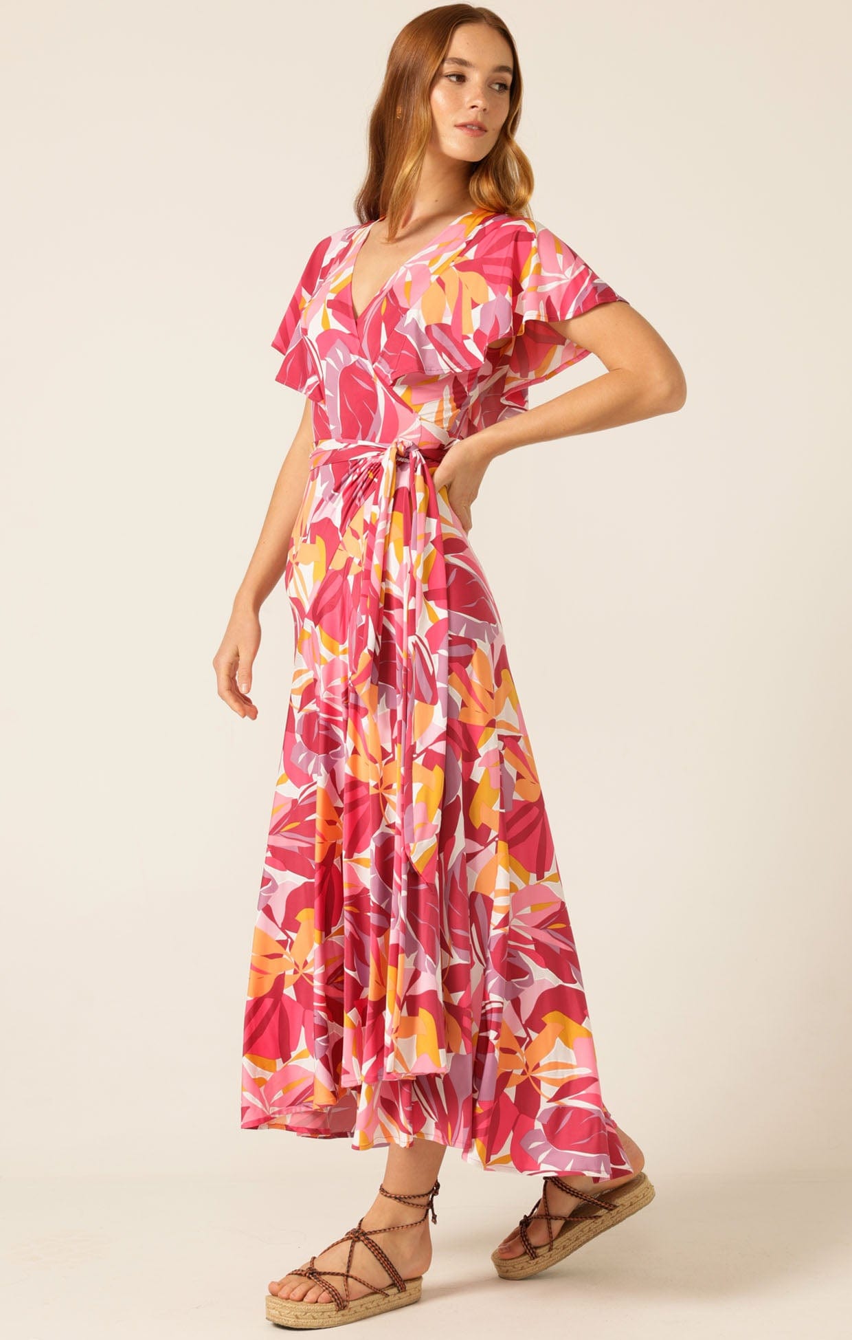 Dresses Multi Occasion TROPICANA POP WRAP DRESS