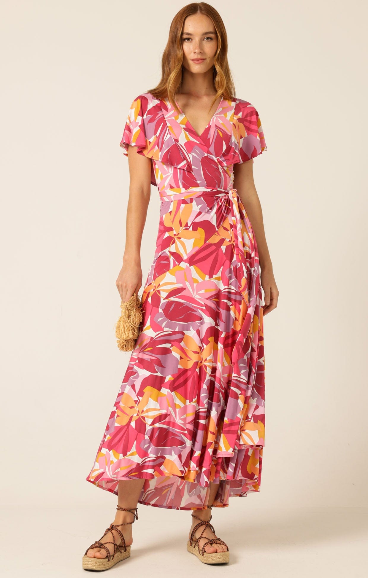 Dresses Multi Occasion TROPICANA POP WRAP DRESS