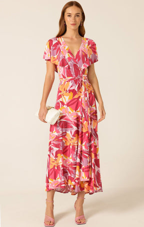 Dresses Multi Occasion TROPICANA POP WRAP DRESS