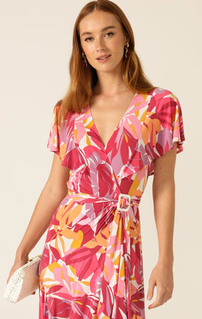 Dresses Multi Occasion TROPICANA POP WRAP DRESS