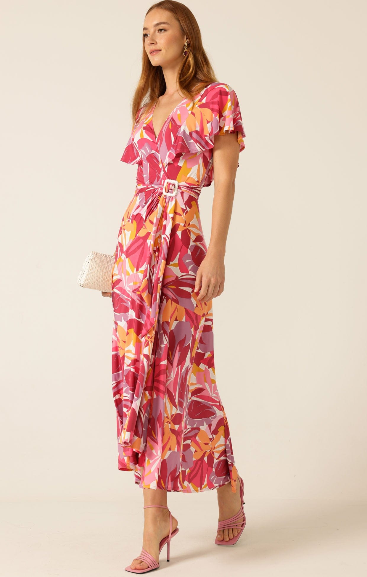 Dresses Multi Occasion TROPICANA POP WRAP DRESS