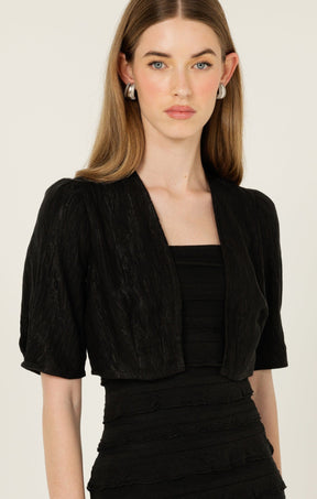 Jackets Multi Occasion TUCK SLEEVE JACKET IN BLACK
