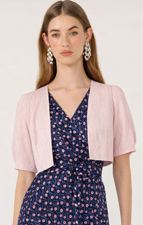 Jackets Multi Occasion TUCK SLEEVE JACKET IN PALE PINK