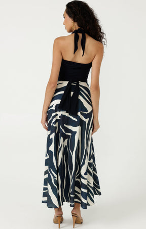 Dresses Events VILLA VITA MAXI DRESS IN STEEL BLUE