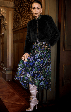 Jackets Multi Occasion LUXE FUR JACKET IN BLACK
