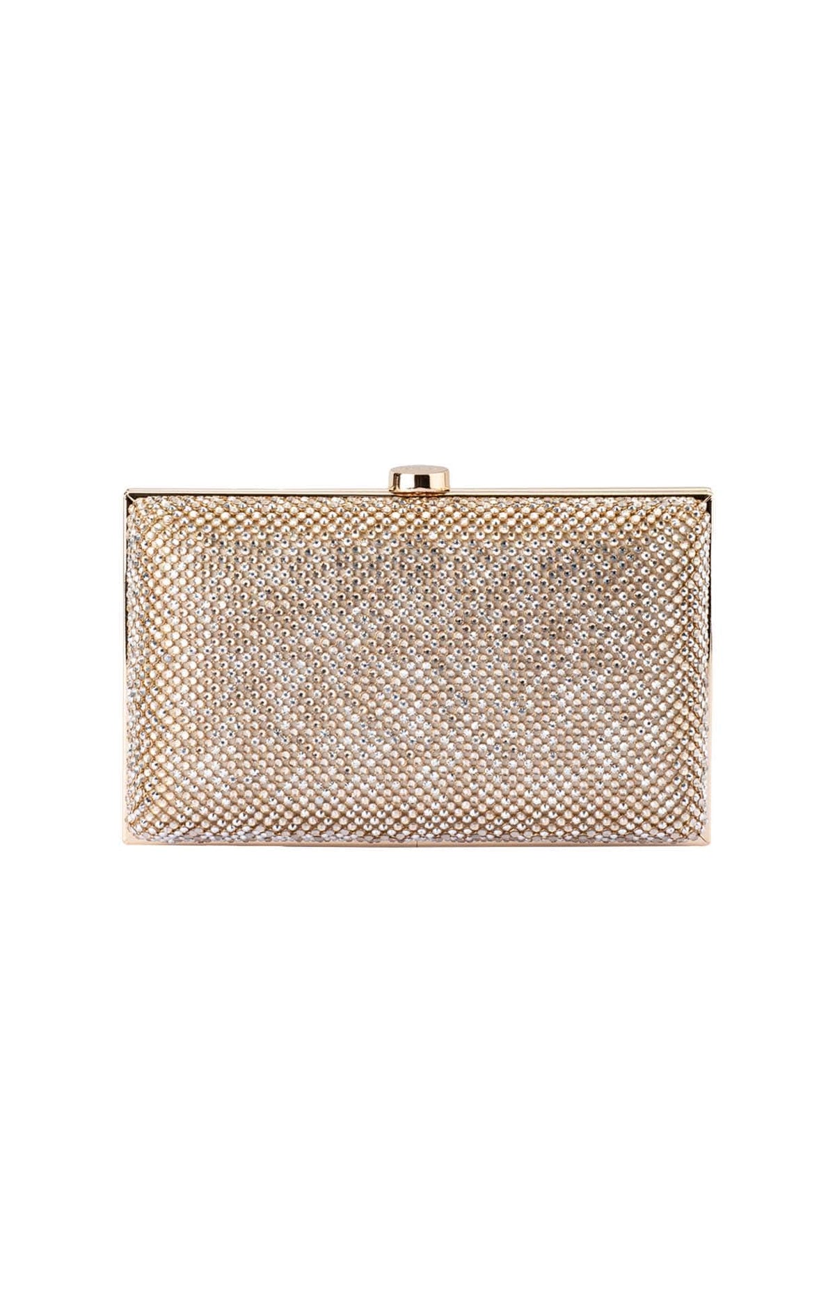 Bags OS / GOLD VIVIANA CRYSTAL MESH CLUTCH BAG