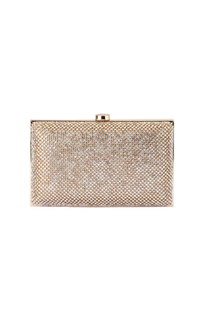 Bags OS / GOLD VIVIANA CRYSTAL MESH CLUTCH BAG