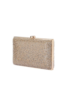 Bags OS / GOLD VIVIANA CRYSTAL MESH CLUTCH BAG