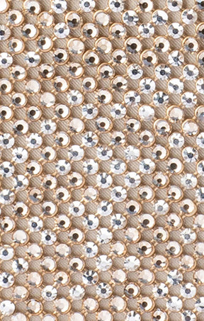Bags OS / GOLD VIVIANA CRYSTAL MESH CLUTCH BAG