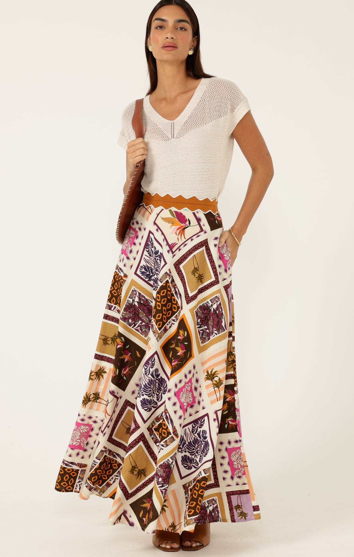 Skirts Multi Occasion WILD PALM MAXI SKIRT