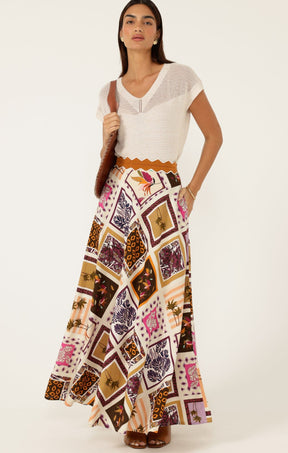 Skirts Multi Occasion WILD PALM MAXI SKIRT
