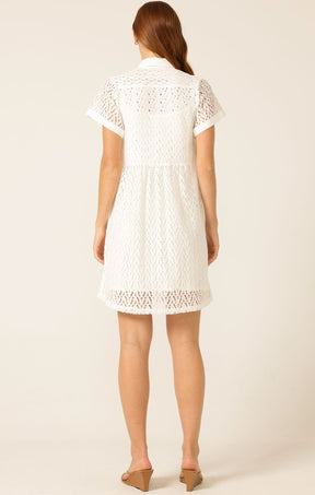 Dresses Multi Occasion WHITE LOTUS SHIFT DRESS IN WHITE