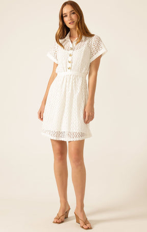 Dresses Multi Occasion WHITE LOTUS SHIFT DRESS IN WHITE