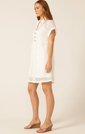 Dresses Multi Occasion WHITE LOTUS SHIFT DRESS IN WHITE
